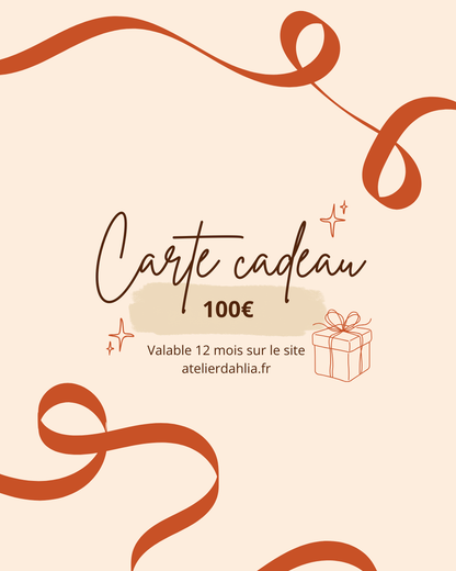 Carte cadeau Atelier Dahlia